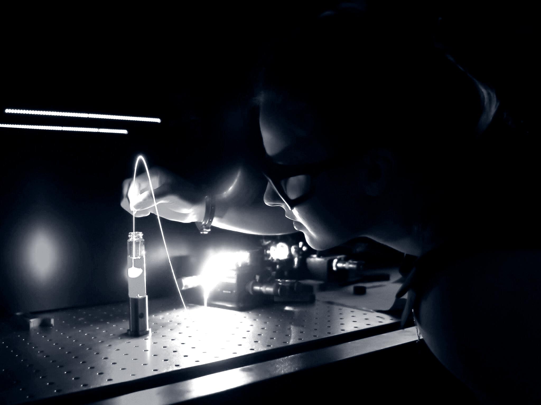 IPAS Female reasearcher in a darkened lab IPAS Female reasearcher in a darkened lab
