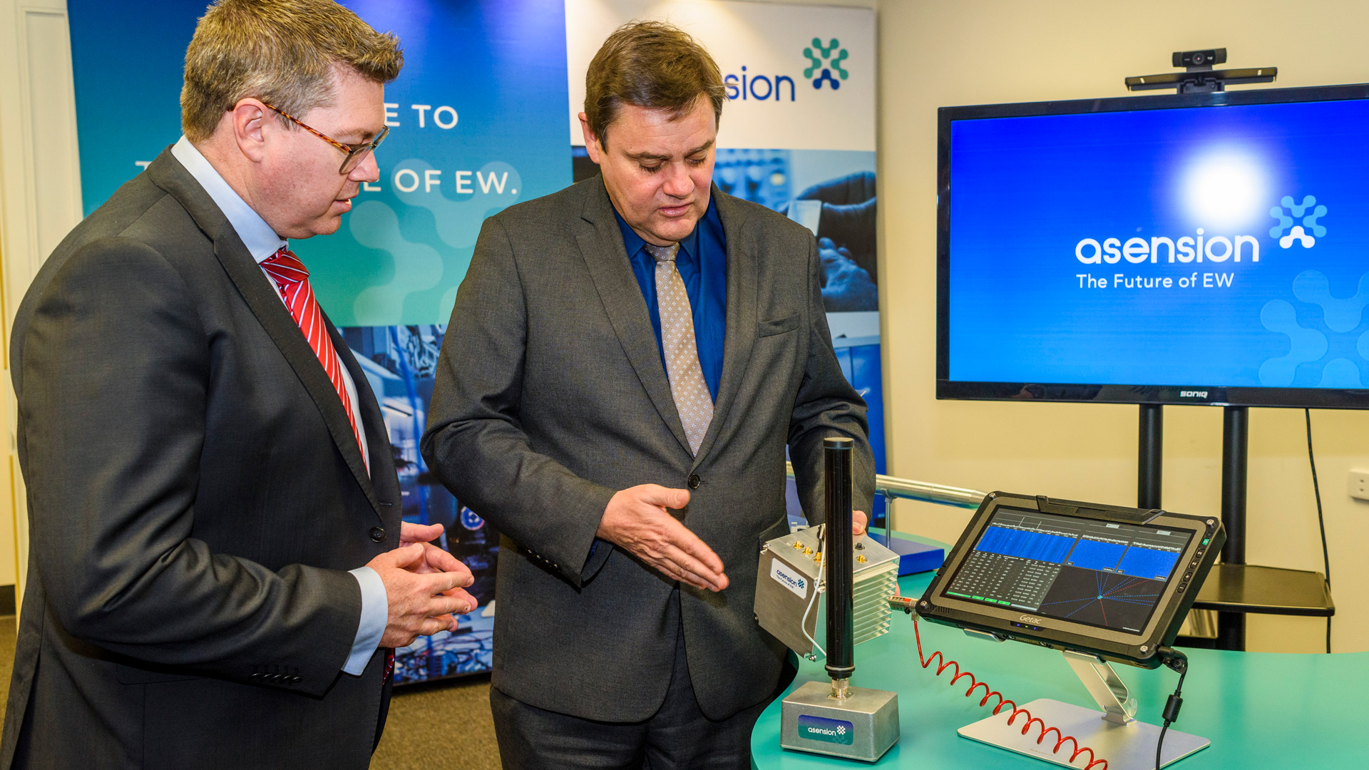 The Hon Pat Conroy MP with Ian Spencer, CEO of Asension