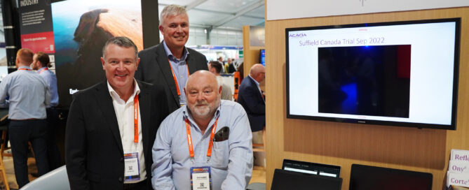Horden Wiltshire, CEO Acacia Systems, Mick Toohey, Strategic Adviser – Land Acacia Systems and Ted Huber, Founder and Chairman Acacia Systems at the recent Indo-Pacific Maritime Exposition