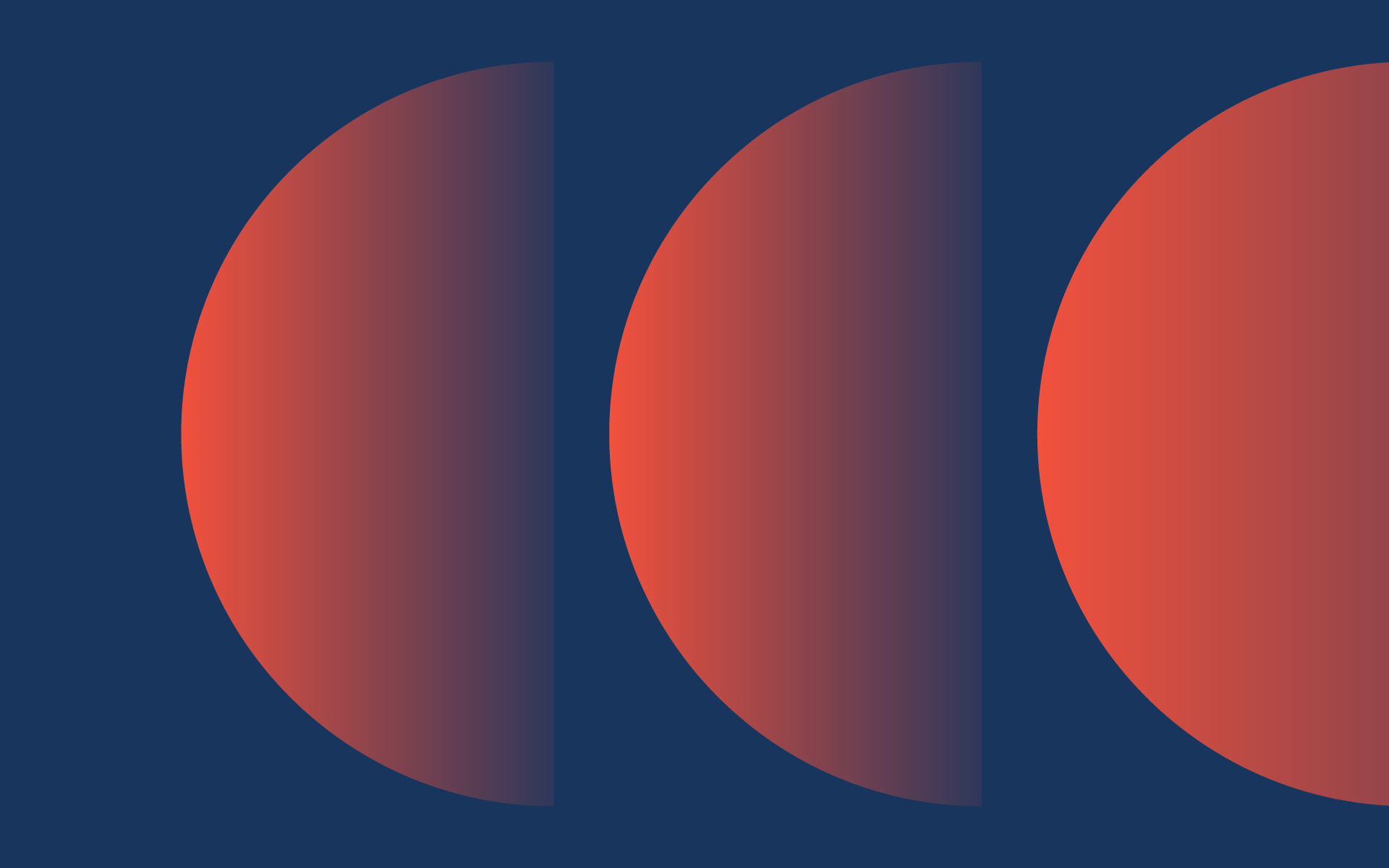 Space Fund – Three red half circles fading into navy blue