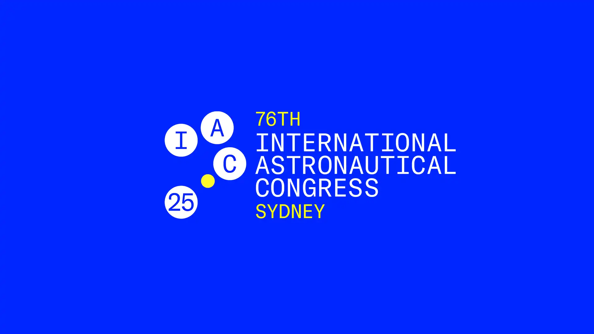 International Astronautical Congress Logo on blue background