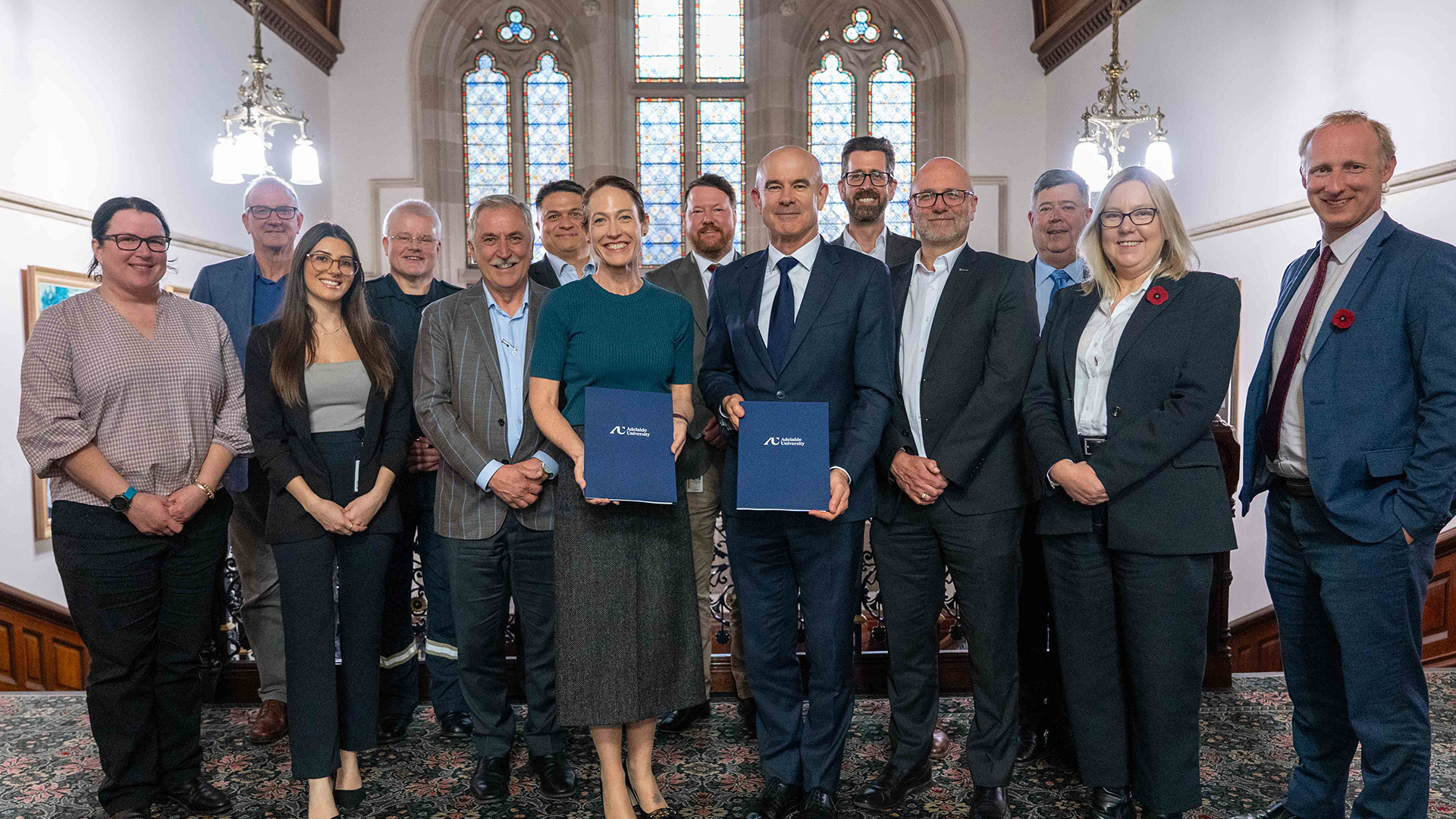 Representatives from Saab and Adelaide University Forge Strategic Defence Partnership.